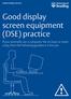 Good display screen equipment (DSE) practice