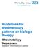 Guidelines for rheumatology patients on biologic therapy. Rheumatology Department Patient Information Leaflet