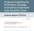 Program Evaluation for Prevention: Strategic Prevention Framework State Incentive Grant