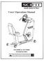 Users Operations Manual ISO1000R & ISO7000R Recumbent Bike