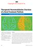 Therapeutic Neuromodulation: Overview of a Novel Treatment Platform