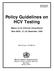 Policy Guidelines on HCV Testing