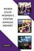 WEBER STATE WOMEN'S CENTER ANNUAL REPORT