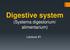 Digestive system (Systema digestorium/ alimentarium) Lecture #1