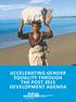 Accelerating Gender Equality through the Post 2015 Development Agenda