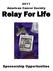 2011 American Cancer Society. Relay For Life. Sponsorship Opportunities