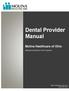 Dental Provider Manual