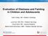 Evaluation of Dizziness and Fainting in Children and Adolescents