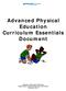 Advanced Physical Education Curriculum Essentials Document