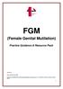 FGM. (Female Genital Mutilation) Practice Guidance & Resource Pack