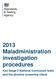 2013 Maladministration investigation procedures