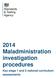 2014 Maladministration investigation procedures