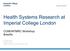 Health Systems Research at Imperial College London