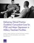 Delivering Clinical Practice Guideline Concordant Care for PTSD and Major Depression in Military Treatment Facilities