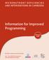 Information for Improved Programming