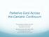 Palliative Care Across the Geriatric Continuum