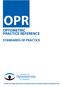 OPR OPTOMETRIC PRACTICE REFERENCE STANDARDS OF PRACTICE
