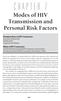 Modes of HIV Transmission and Personal Risk Factors