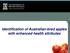 Identification of Australian-bred apples with enhanced health attributes