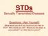 STDs Sexually Transmitted Diseases