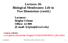 Lectures 18: Biological Membranes: Life in Two Dimensions (contd.)