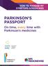 HOW TO MANAGE MY SYMPTOMS & MEDICINES PARKINSON S PASSPORT. On time, every time with Parkinson s medicines. Endorsed by Australian College of Nursing