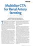 Multislice CTA for Renal Artery Stenting