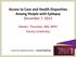 Access to Care and Health Disparities Among People with Epilepsy December 7, 2013