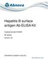 Hepatitis B surface antigen Ab ELISA Kit