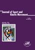 Journal of Sport and Kinetic Movement Vol. II, No. 26/2015 JOURNAL OF SPORT AND KINETIC MOVEMENT
