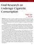 Final Research on Underage Cigarette Consumption