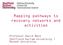 Mapping pathways to recovery networks and activities. Professor David Best Sheffield Hallam University / Monash University