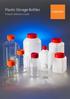 Plastic Storage Bottles. Product Selection Guide