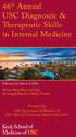 46 th Annual USC Diagnostic & Therapeutic Skills in Internal Medicine