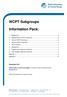 WCPT Subgroups. Information Pack: September 2011