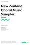 New Zealand Choral Music Sampler