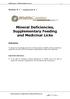 Mineral Deficiencies, Supplementary Feeding and Medicinal Licks