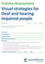Visual strategies for Deaf and hearing impaired people