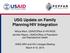 USG Update on Family Planning/HIV Integration