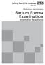 Barium Enema Examination