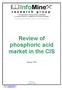 Review of phosphoric acid market in the CIS