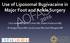 Use of Liposomal Bupivacaine in Major Foot and Ankle Surgery