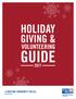 HOLIDAY GIVING & VOLUNTEERING GUIDE. A THRIVING COMMUNITY FOR ALL hwmuw.org