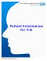 Patient Information for TIA