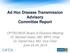 Ad Hoc Disease Transmission Advisory Committee Report
