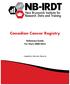 Canadian Cancer Registry Reference Guide For Years