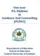 One year P.G. Diploma in Guidance And Counselling (PGDGC)