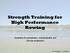 Strength Training for High Performance Rowing