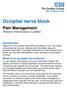 Occipital nerve block