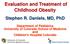 Evaluation and Treatment of Childhood Obesity